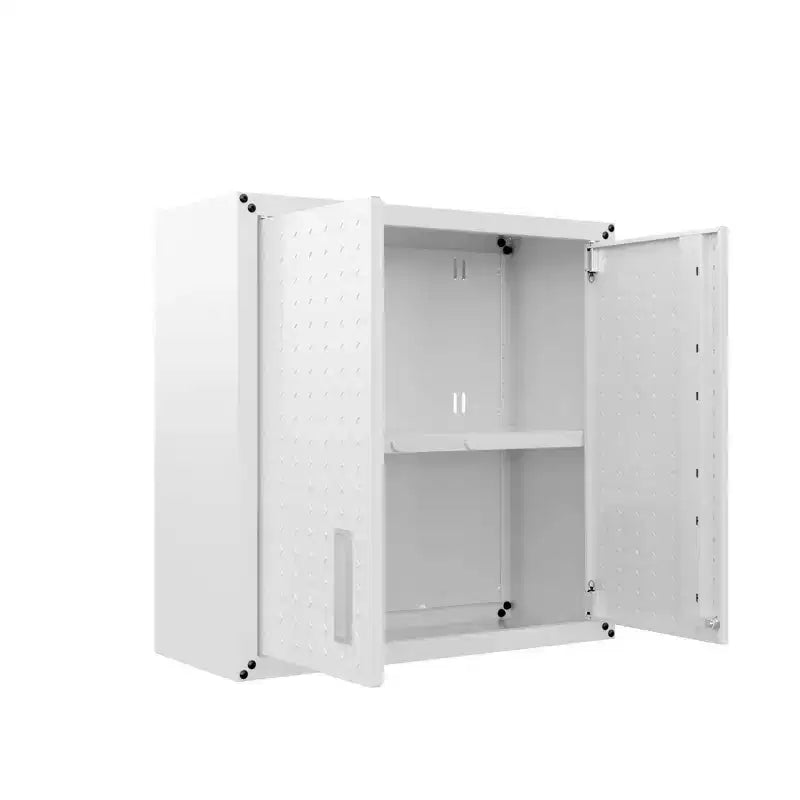 Manhattan Comfort Fortress Set of 2 Floating Garage Cabinets White