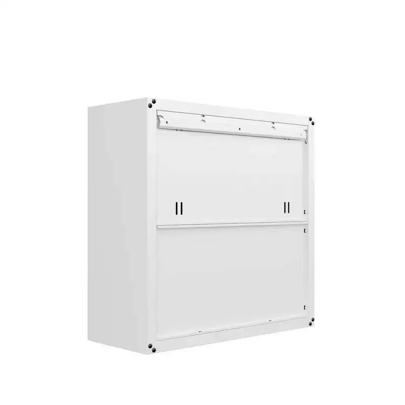 Manhattan Comfort Fortress Set of 2 Floating Garage Cabinets White