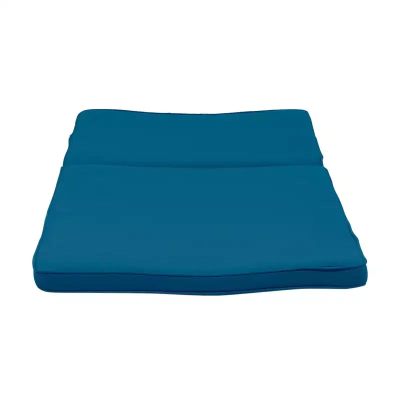 Ensemble de 3 pièces Kyoto en bois d’acacia pour extérieur avec chaises longues et coussins – teck/bleu – Christopher Knight Home : sièges de jardin sans accoudoirs et table d’appoint &
