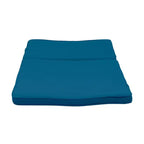 Ensemble de 3 pièces Kyoto en bois d’acacia pour extérieur avec chaises longues et coussins – teck/bleu – Christopher Knight Home : sièges de jardin sans accoudoirs et table d’appoint &