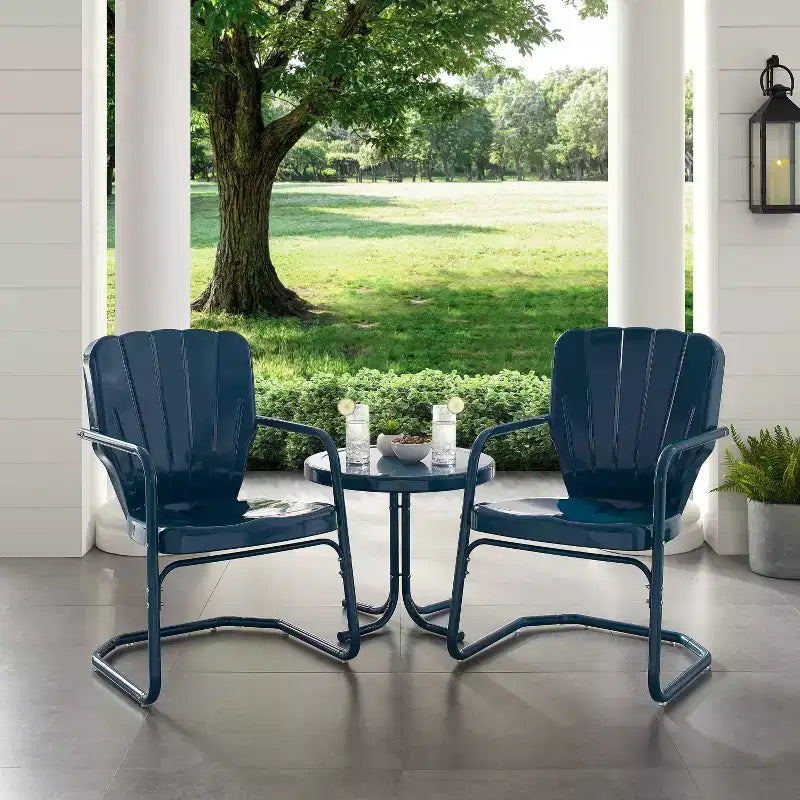 Set da esterno Ridgeland da 3 pezzi - Blu navy - Crosley