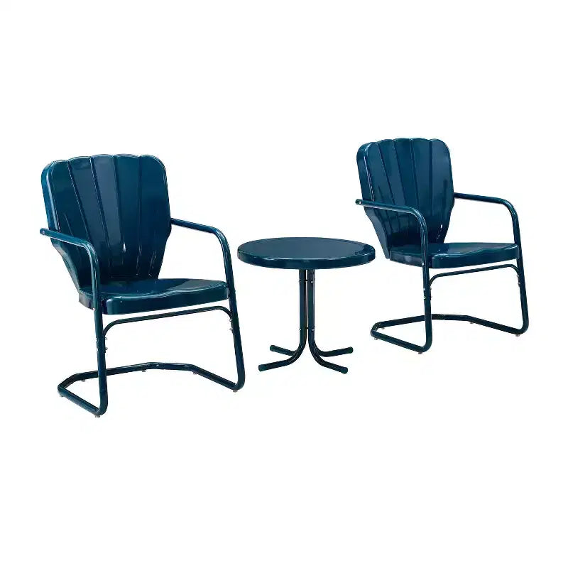 Set da esterno Ridgeland da 3 pezzi - Blu navy - Crosley