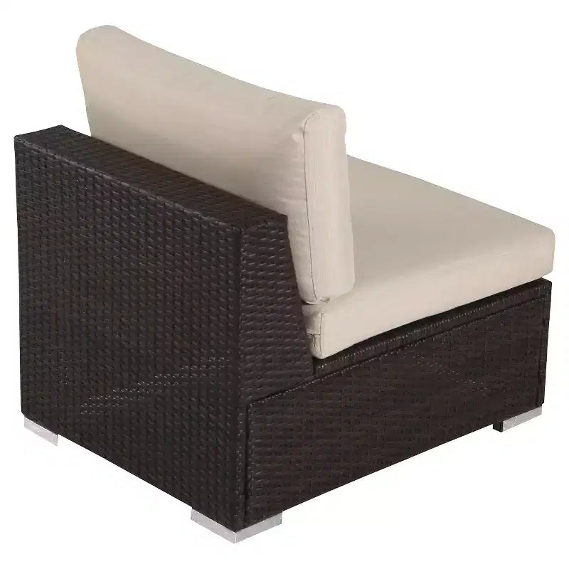 Ensemble modulable de sièges de patio Santa Rosa, 5 pièces, en osier avec coussins : mobilier d’extérieur, assise profonde - Christopher Knight Home