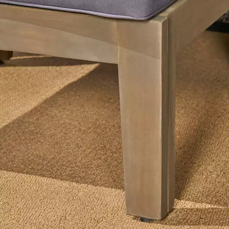 Ensemble de salon de patio Grenada 2 pièces en bois d’acacia - gris/gris foncé - Christopher Knight Home : mobilier de salon de jardin avec table basse