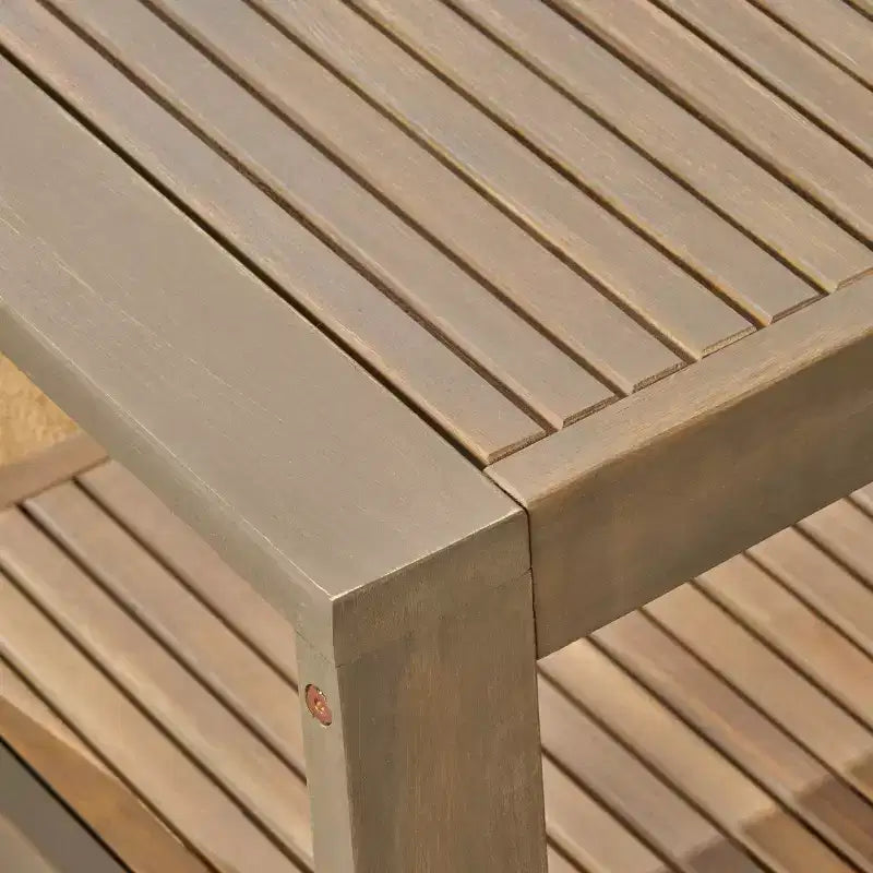 Ensemble de salon de patio Grenada 2 pièces en bois d’acacia - gris/gris foncé - Christopher Knight Home : mobilier de salon de jardin avec table basse