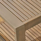 Ensemble de salon de patio Grenada 2 pièces en bois d’acacia - gris/gris foncé - Christopher Knight Home : mobilier de salon de jardin avec table basse