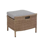Ensemble de salon Kokoli 5 pièces - marron - Alaterre Furniture : mobilier de patio extérieur avec coussins, sans assemblage requis