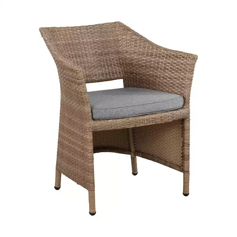 Ensemble de salon Kokoli 5 pièces - marron - Alaterre Furniture : mobilier de patio extérieur avec coussins, sans assemblage requis