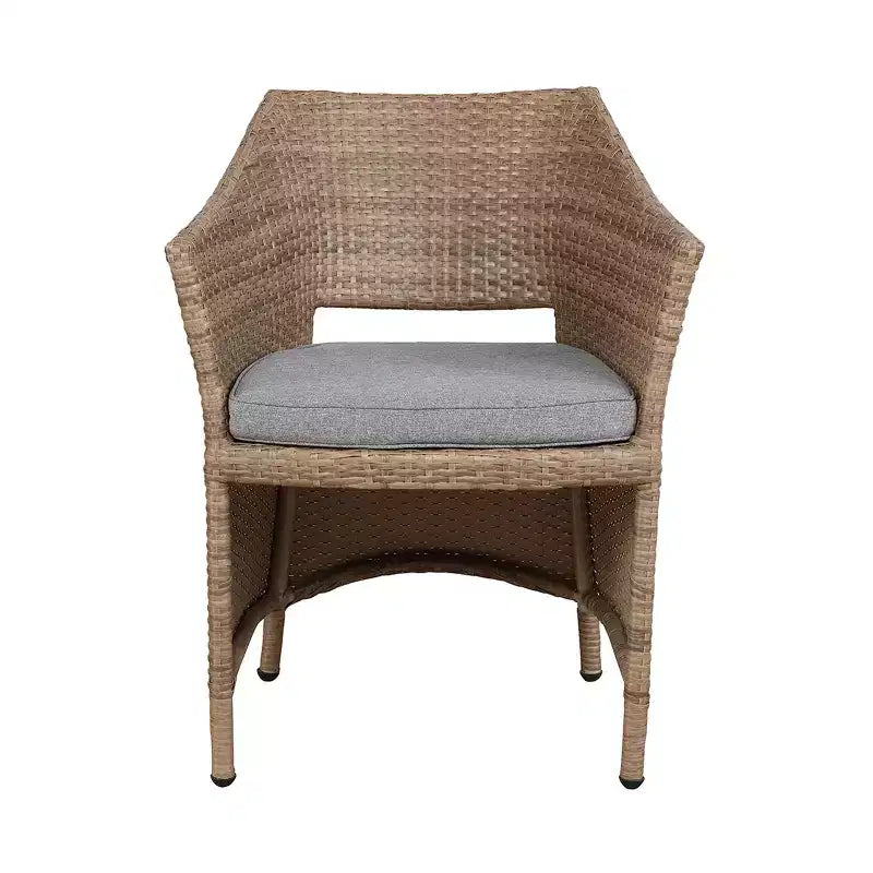 Ensemble de salon Kokoli 5 pièces - marron - Alaterre Furniture : mobilier de patio extérieur avec coussins, sans assemblage requis