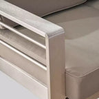 Set da 3 pezzi con tavolo da fuoco rettangolare in alluminio e MGO Cape Coral - grigio chiaro - Christopher Knight Home
