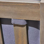 Grenada 7-teiliges Ecksofa-Set aus Akazienholz – Grau/Dunkelgrau – Christopher Knight Home