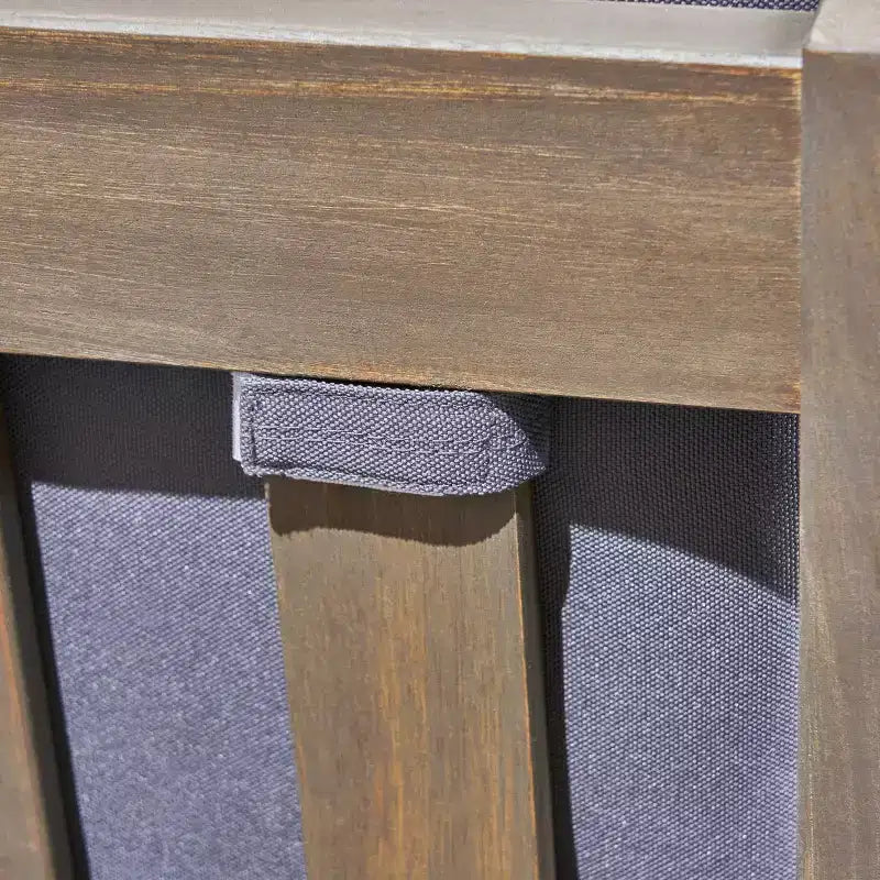 Grenada 7-teiliges Ecksofa-Set aus Akazienholz – Grau/Dunkelgrau – Christopher Knight Home