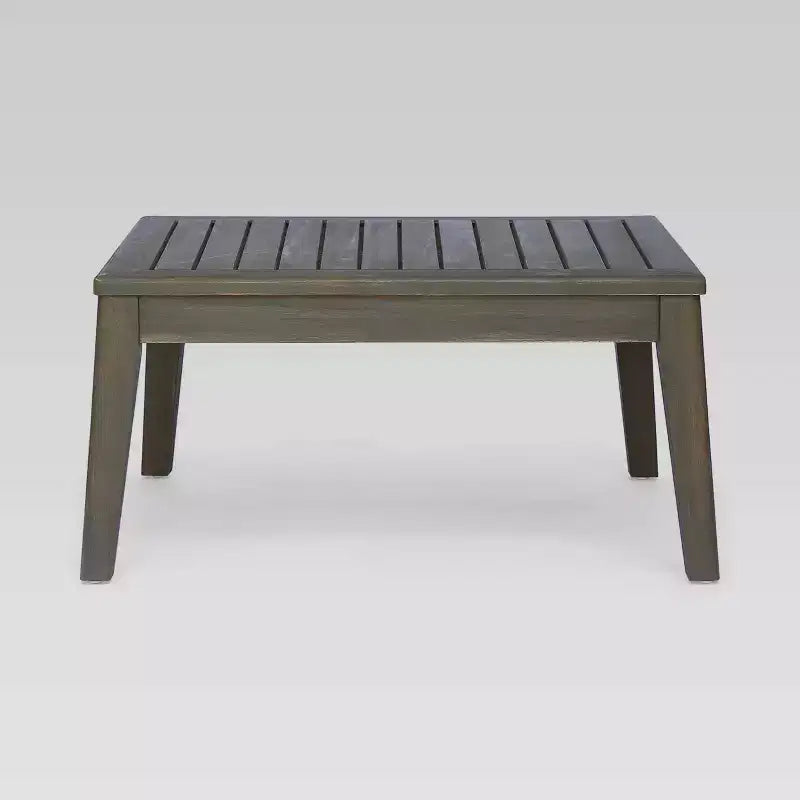 Grenada 7-teiliges Ecksofa-Set aus Akazienholz – Grau/Dunkelgrau – Christopher Knight Home