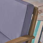 Peyton – Ensemble de sièges en bois d’acacia de 4 pièces gris/gris foncé – Christopher Knight Home : mobilier de conversation extérieur avec coussins résistants aux intempéries