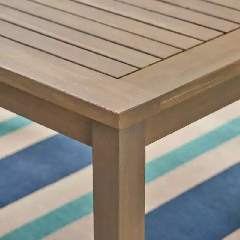 Peyton – Ensemble de sièges en bois d’acacia de 4 pièces gris/gris foncé – Christopher Knight Home : mobilier de conversation extérieur avec coussins résistants aux intempéries
