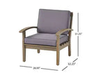 Peyton – Ensemble de sièges en bois d’acacia de 4 pièces gris/gris foncé – Christopher Knight Home : mobilier de conversation extérieur avec coussins résistants aux intempéries