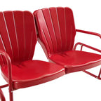 Ridgeland 4-teiliges Outdoor-Metall-Sitzgruppen-Set – rot – Crosley