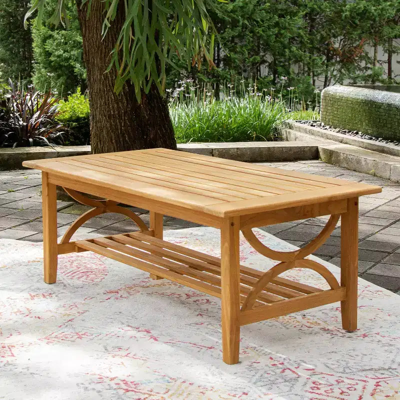 Conjunto de conversación de 5 piezas para patio exterior de teca Eola de Sonoma Lane, con cojines marrones con cremallera – Resistente a la intemperie