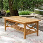 Conjunto de conversación de 5 piezas para patio exterior de teca Eola de Sonoma Lane, con cojines marrones con cremallera – Resistente a la intemperie