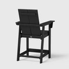 Set di sedute da bancone per balcone e patio POLYWOOD Moore, 3 pezzi, nero