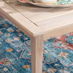 Linon 4-teiliges Melita-Akazienholz-Ecksofa- und Couchtisch-Set, Beige