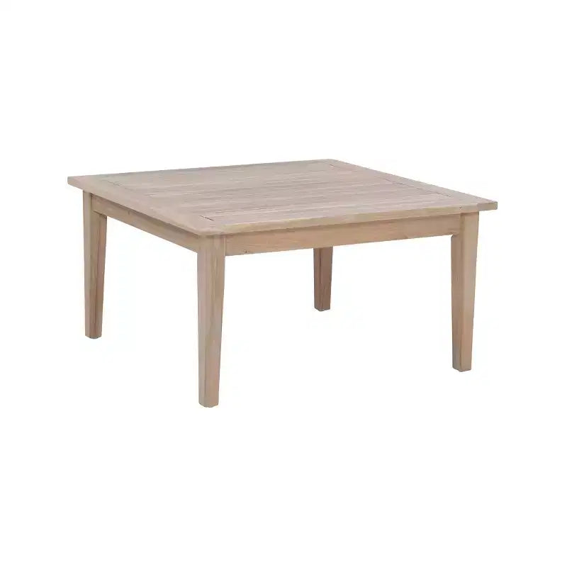 Linon 4-teiliges Melita-Akazienholz-Ecksofa- und Couchtisch-Set, Beige