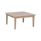 Linon 4-teiliges Melita-Akazienholz-Ecksofa- und Couchtisch-Set, Beige
