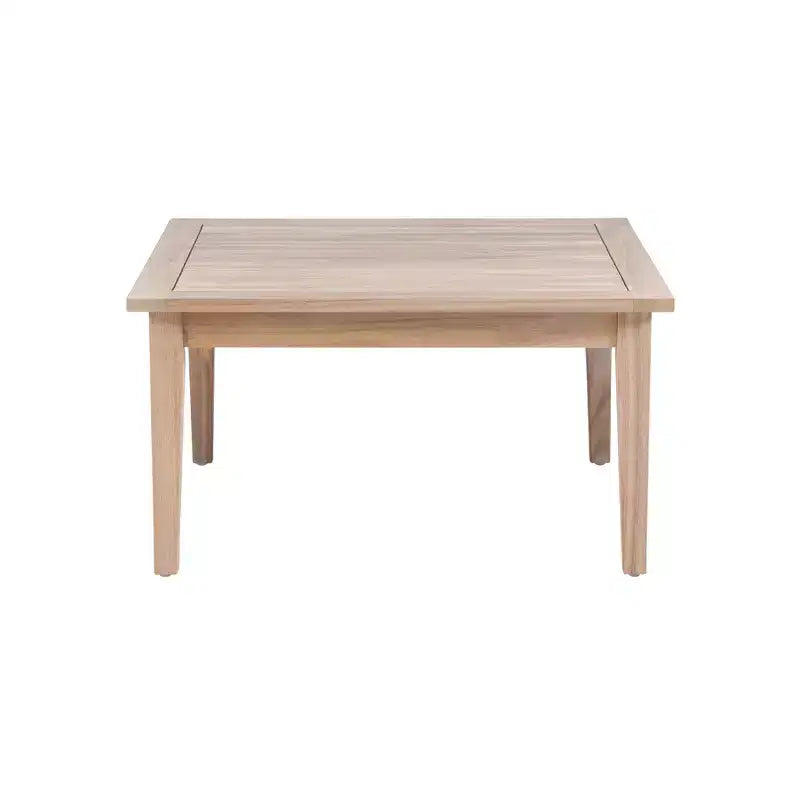 Linon 4-teiliges Melita-Akazienholz-Ecksofa- und Couchtisch-Set, Beige