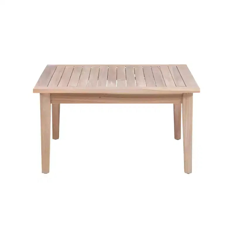 Linon 4-teiliges Melita-Akazienholz-Ecksofa- und Couchtisch-Set, Beige