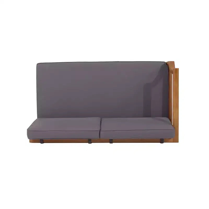 Ensemble modulable Aston 5 pièces en bois d’acacia, style moderne du milieu du siècle, avec fauteuil club, teck/gris foncé – Christopher Knight Home