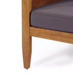 Ensemble modulable Aston 5 pièces en bois d’acacia, style moderne du milieu du siècle, avec fauteuil club, teck/gris foncé – Christopher Knight Home