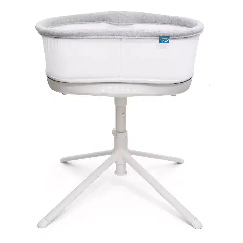 HALO BassiNest Connected Swivel Sleeper 3.0 Smart Baby Bassinet - Gray: Adjustable Height, 360-Degree Swivel, Vibration, Sounds and Songs