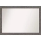 40" x 28" Rustic Plank Narrow Wall Mirror for Bathroom Vanity - Amanti Art: Includes Mounting Hardware