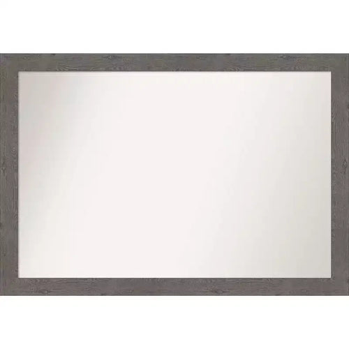 40" x 28" Rustic Plank Narrow Wall Mirror for Bathroom Vanity - Amanti Art: Includes Mounting Hardware