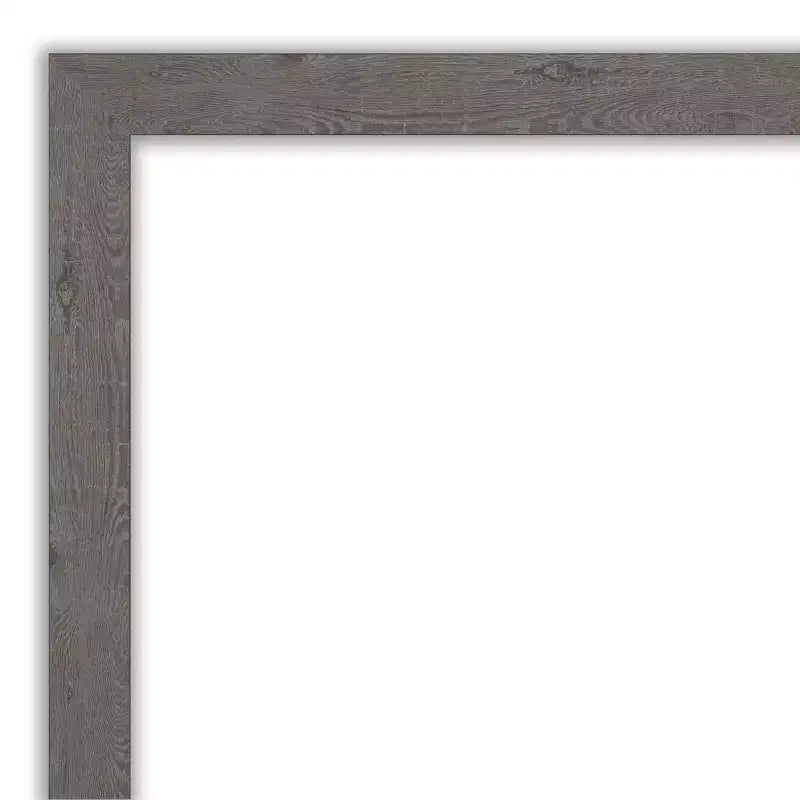 101,6 cm x 71,12 cm-es, fazetta nélküli, rusztikus deszkamintás keskeny falitükör fürdőszobai mosdó fölé – Amanti Art: rögzítőelemekkel
