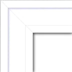 19" x 53" Non-Beveled Craftsman White Wood on The Door Mirror - Amanti Art