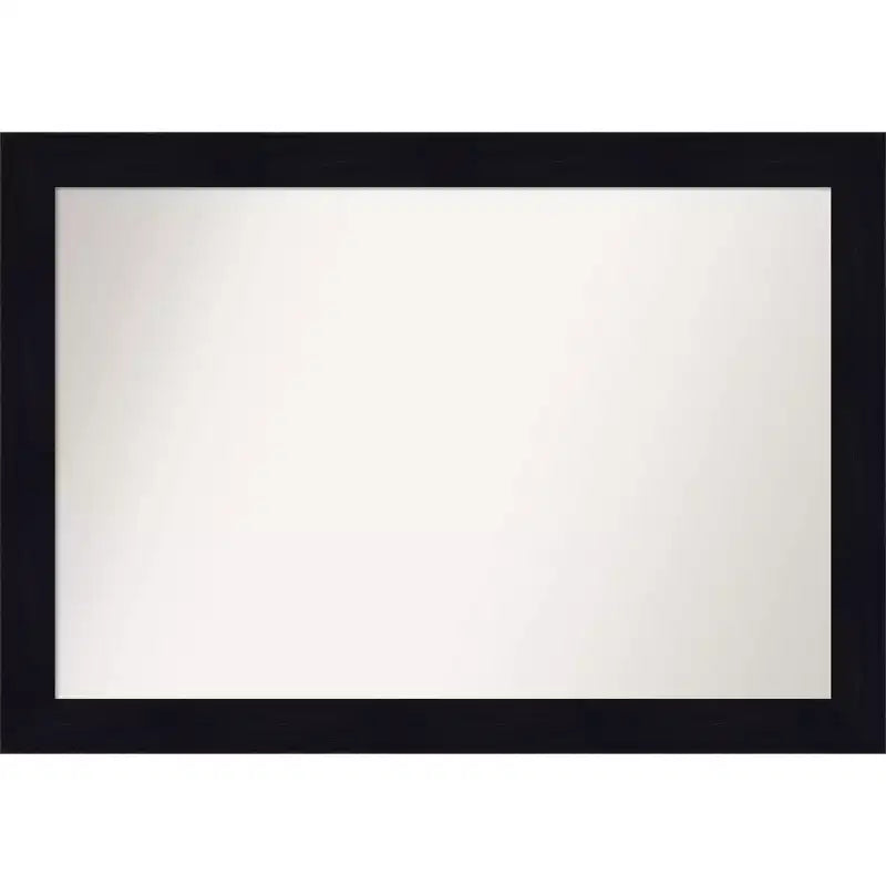 40" x 28" Non-Beveled Shiplap Navy Wood Bathroom Wall Mirror - Amanti Art: Rectangle, Includes Mounting Hardware