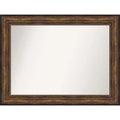 46" x 35" Non-Beveled Ballroom Bronze Wall Mirror - Amanti Art: Modern Rectangular, Polystyrene Frame, Includes Mounting Hardware