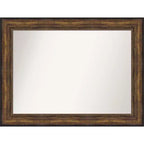 46" x 35" Non-Beveled Ballroom Bronze Wall Mirror - Amanti Art: Modern Rectangular, Polystyrene Frame, Includes Mounting Hardware