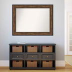 46" x 35" bronzefarbener Wandspiegel „Ballroom“ ohne Facettenschliff – Amanti Art: modernes Rechteck, Polystyrolrahmen, inklusive Befestigungsmaterial