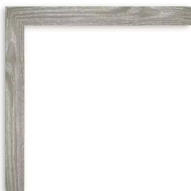 21" x 27" Non-Beveled Dove Gray Wash Square Wall Mirror - Amanti Art