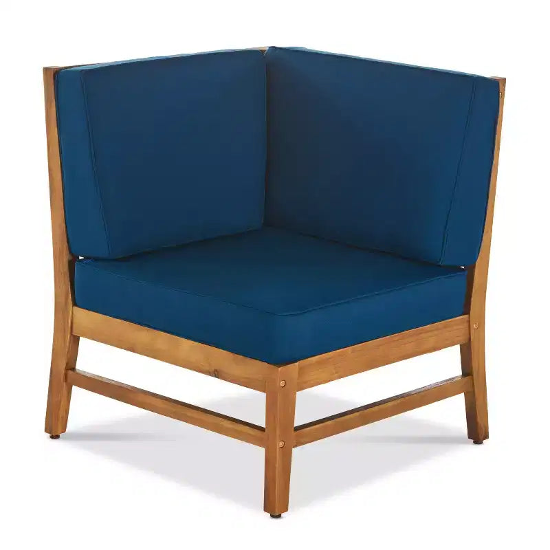 GDFStudio Abena 8-zits U-vormige loungeset voor buiten van acaciahout, inclusief kussens