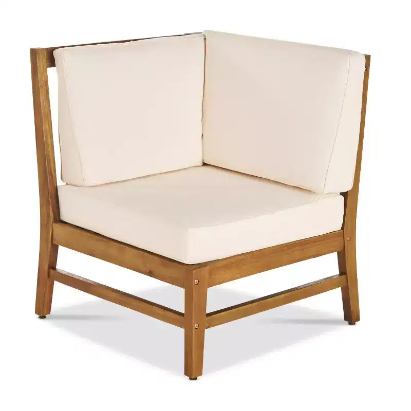 GDFStudio Abena 8-zits U-vormige loungeset voor buiten van acaciahout, inclusief kussens