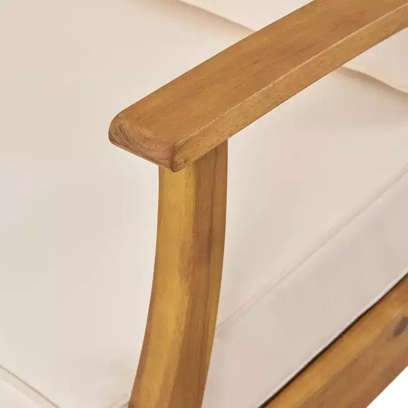 GDFStudio Abena 8-zits U-vormige loungeset voor buiten van acaciahout, inclusief kussens