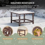 WestinTrends Malibu 5-delige HDPE-buiteneetset voor kinderen met vierkante tuintafel en stoelen