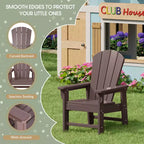 WestinTrends Malibu 5-delige HDPE-buiteneetset voor kinderen met vierkante tuintafel en stoelen