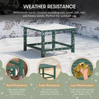WestinTrends Malibu 5-delige HDPE-buiteneetset voor kinderen met vierkante tuintafel en stoelen
