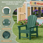 WestinTrends Malibu 5-delige HDPE-buiteneetset voor kinderen met vierkante tuintafel en stoelen