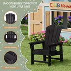 WestinTrends Malibu 5-delige HDPE-buiteneetset voor kinderen met vierkante tuintafel en stoelen