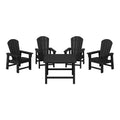 WestinTrends Malibu Kids 5-Piece HDPE Outdoor Square Patio Dining Table and Chairs Set